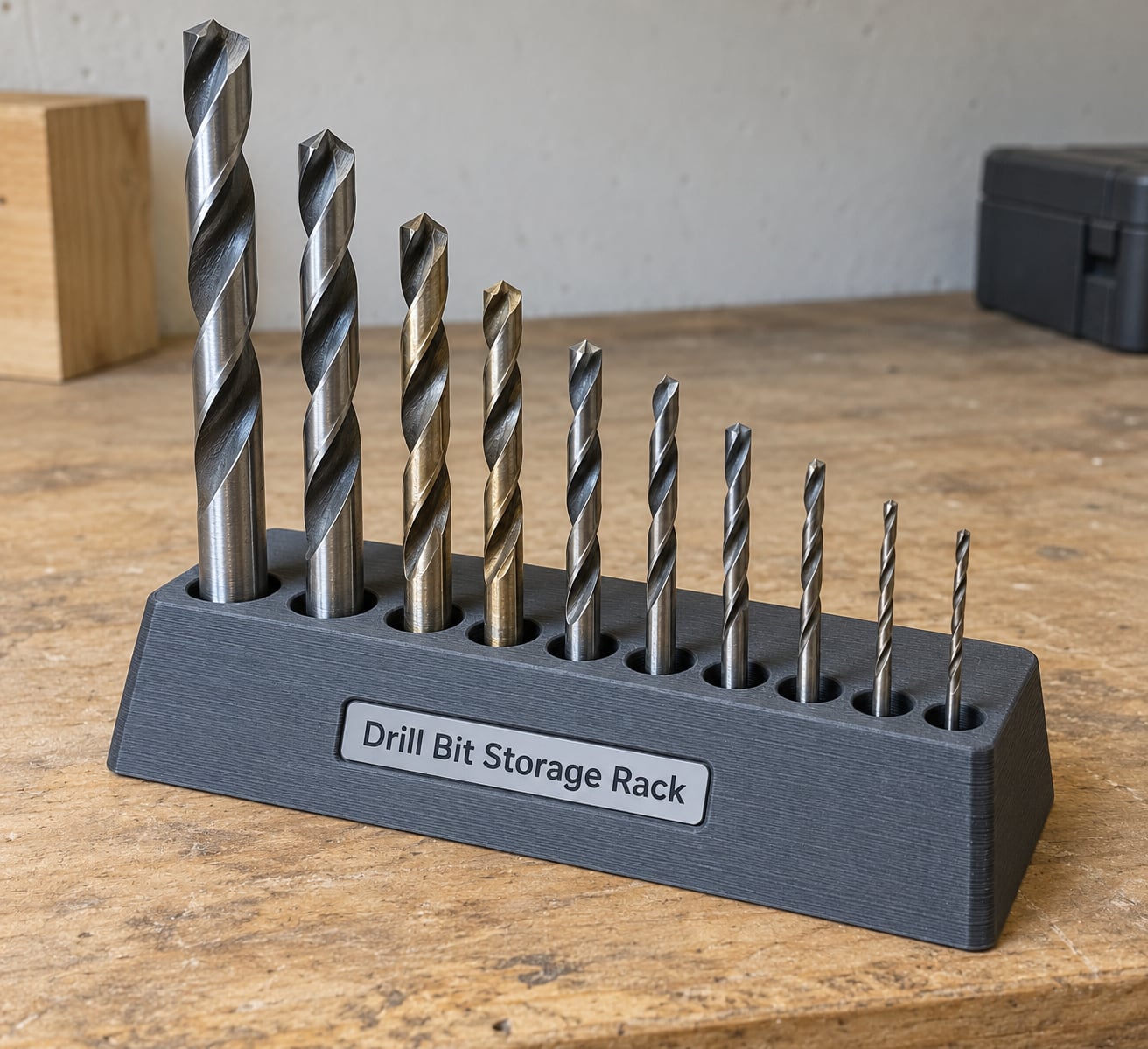 Drill Bit Storage Rack