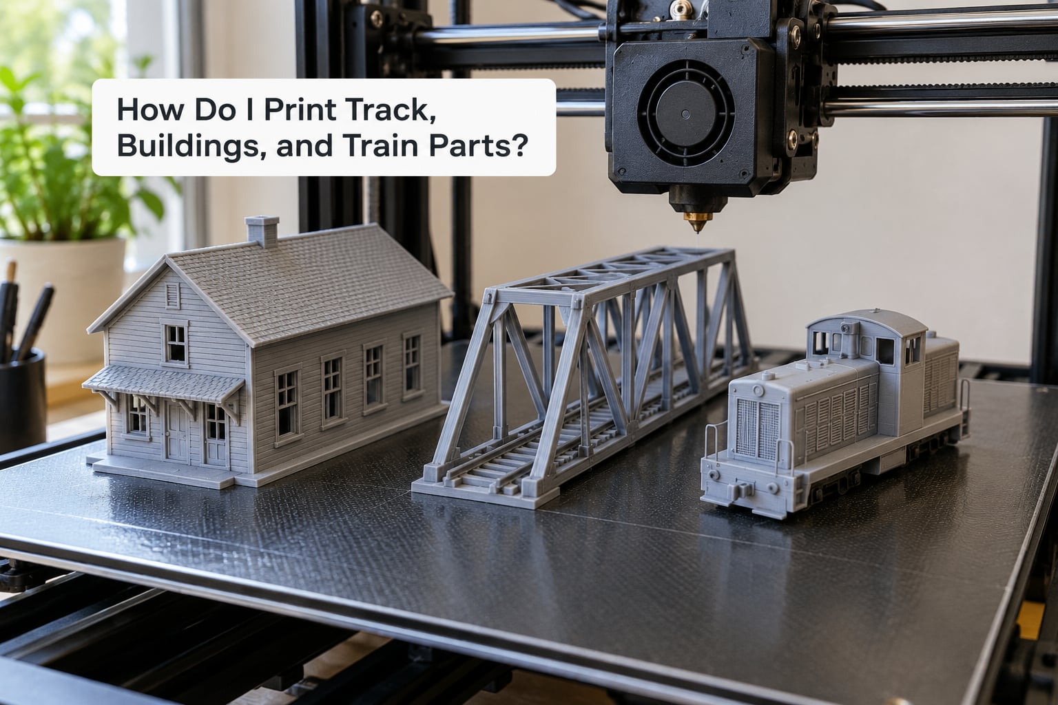 How Do I Print Track, Buildings, and Train Parts?