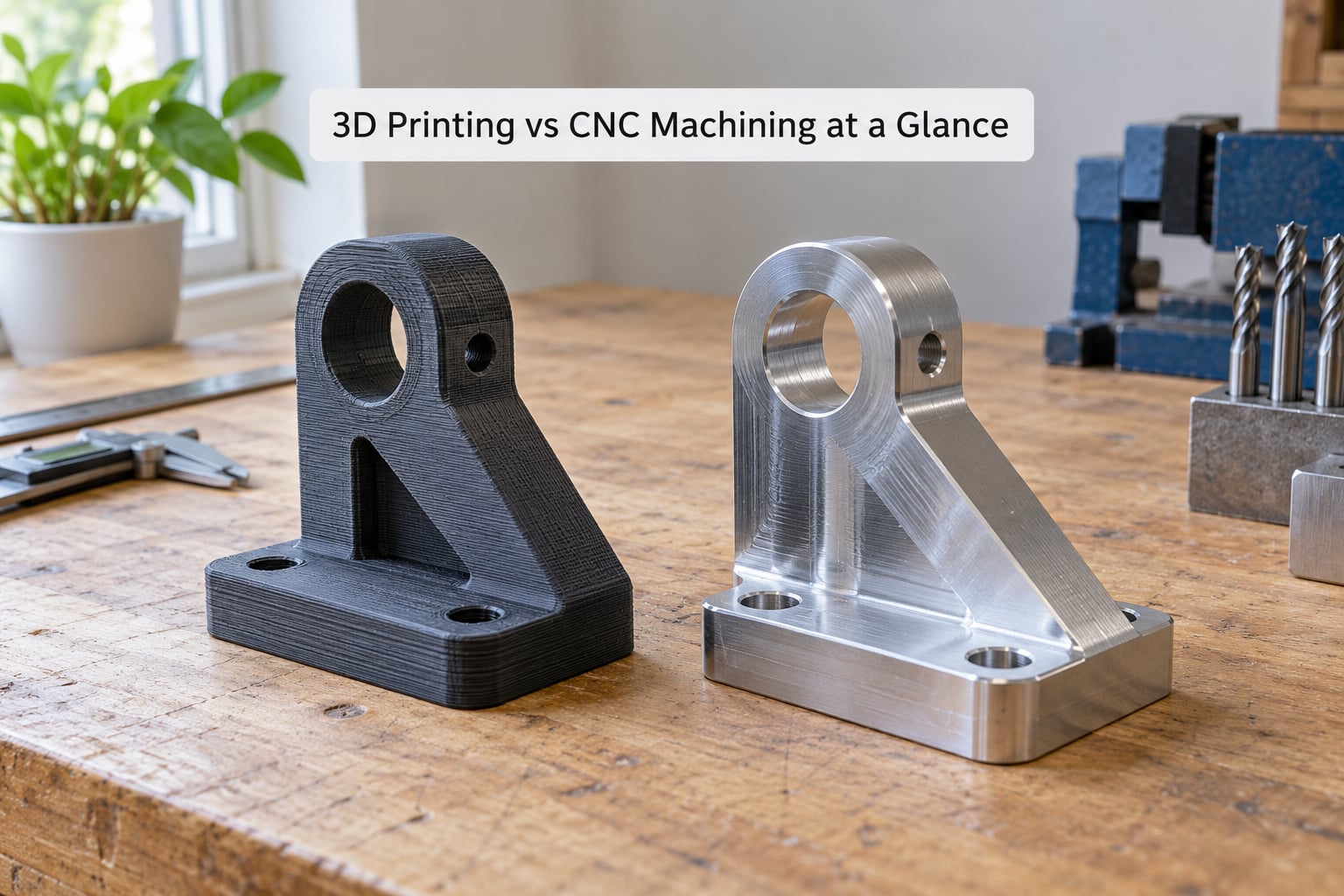 3D Printing vs CNC Machining at a Glance