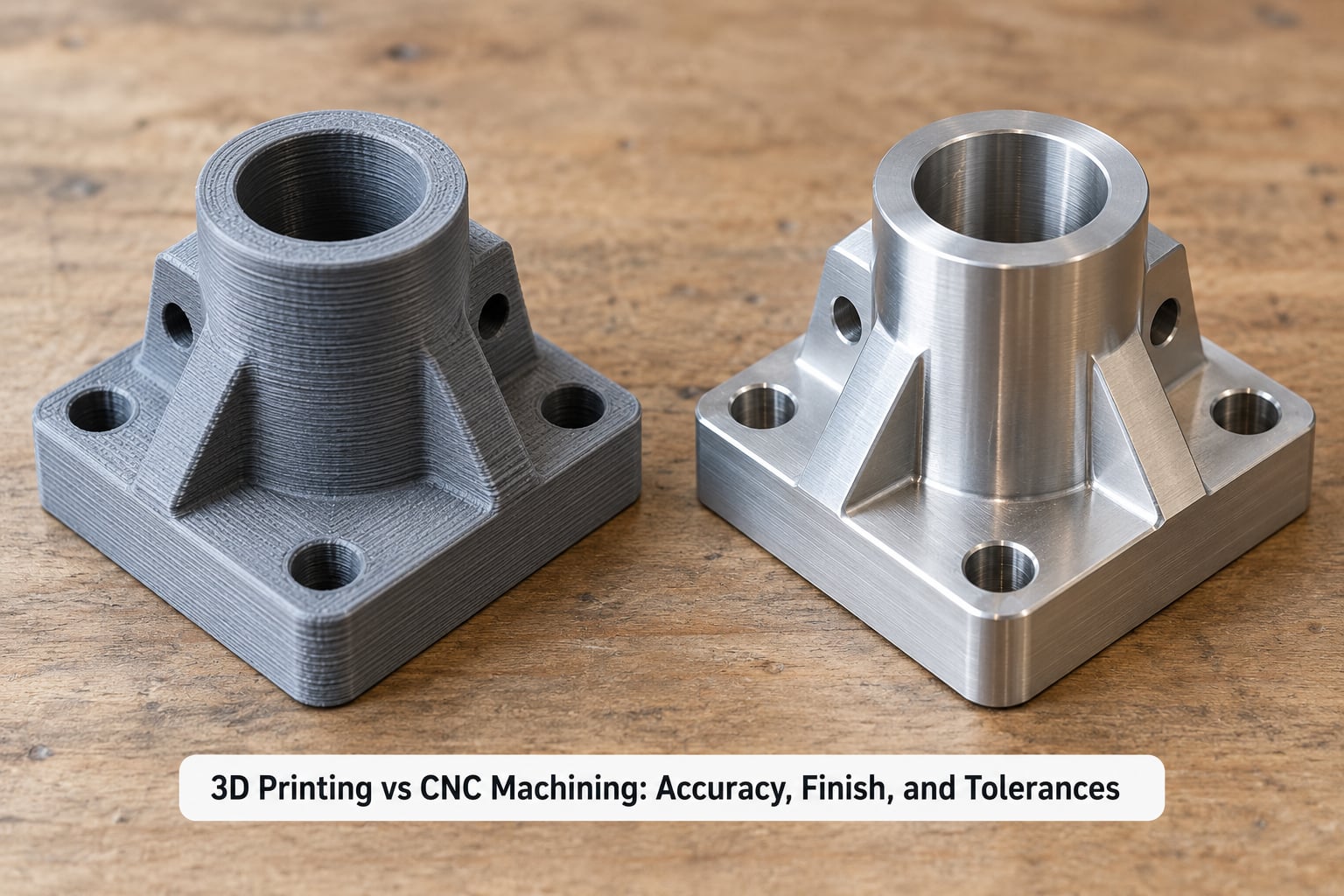 3D Printing vs CNC Machining: Accuracy, Finish, and Tolerances