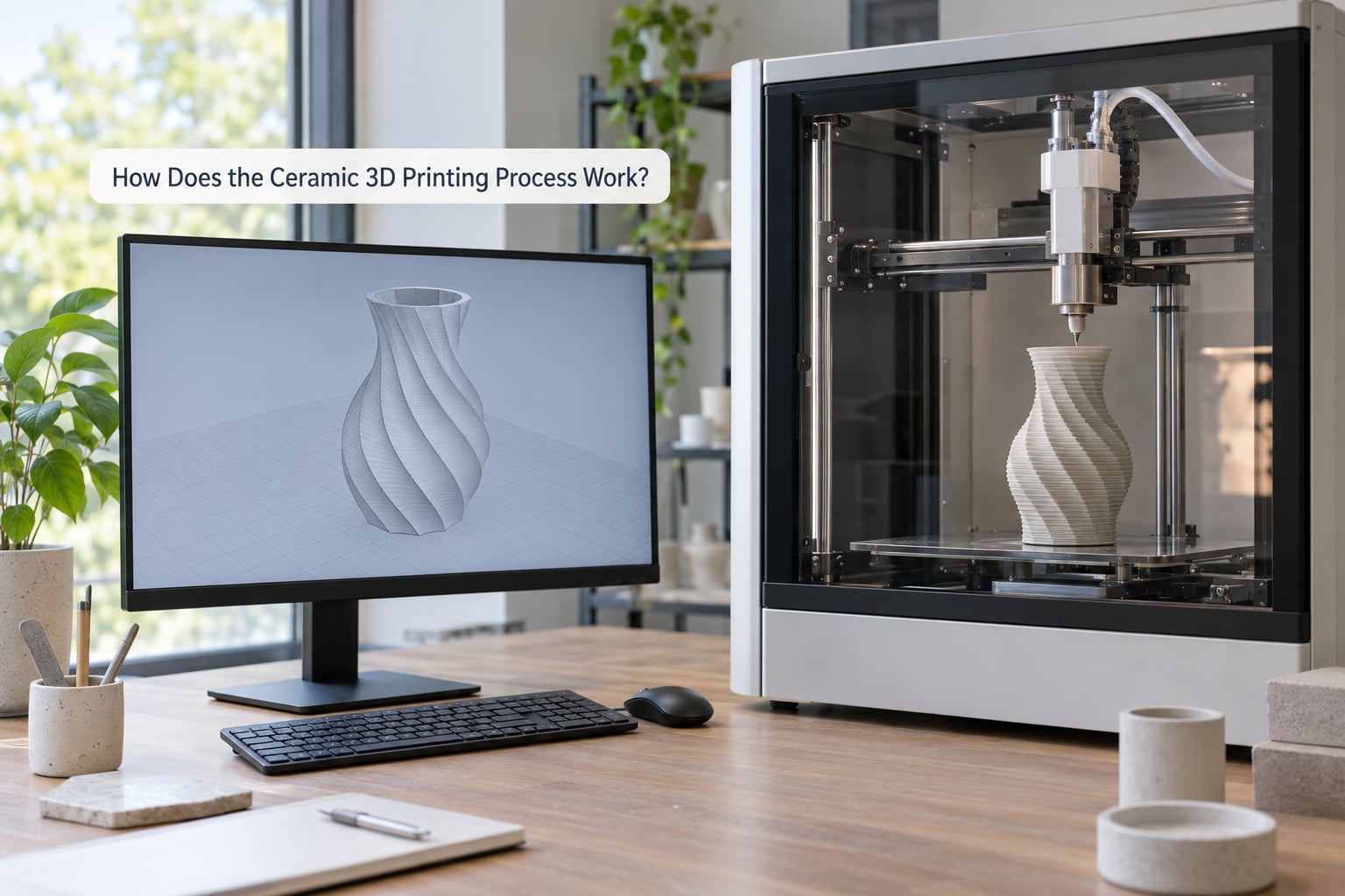 How Does the Ceramic 3D Printing Process Work?