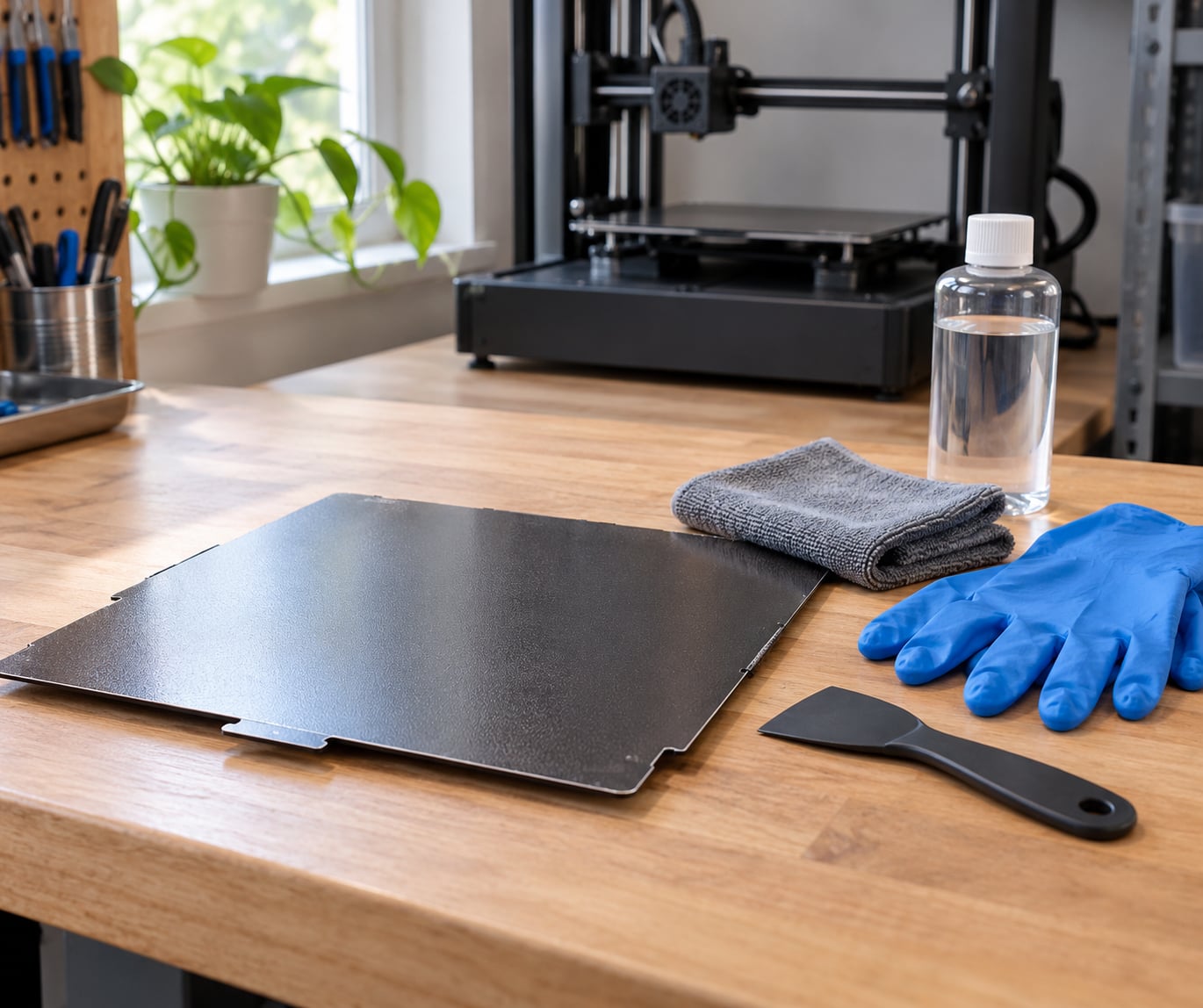 how to clean a 3d printer bed properly