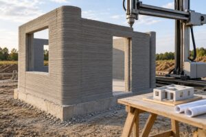 how 3d printed houses are built