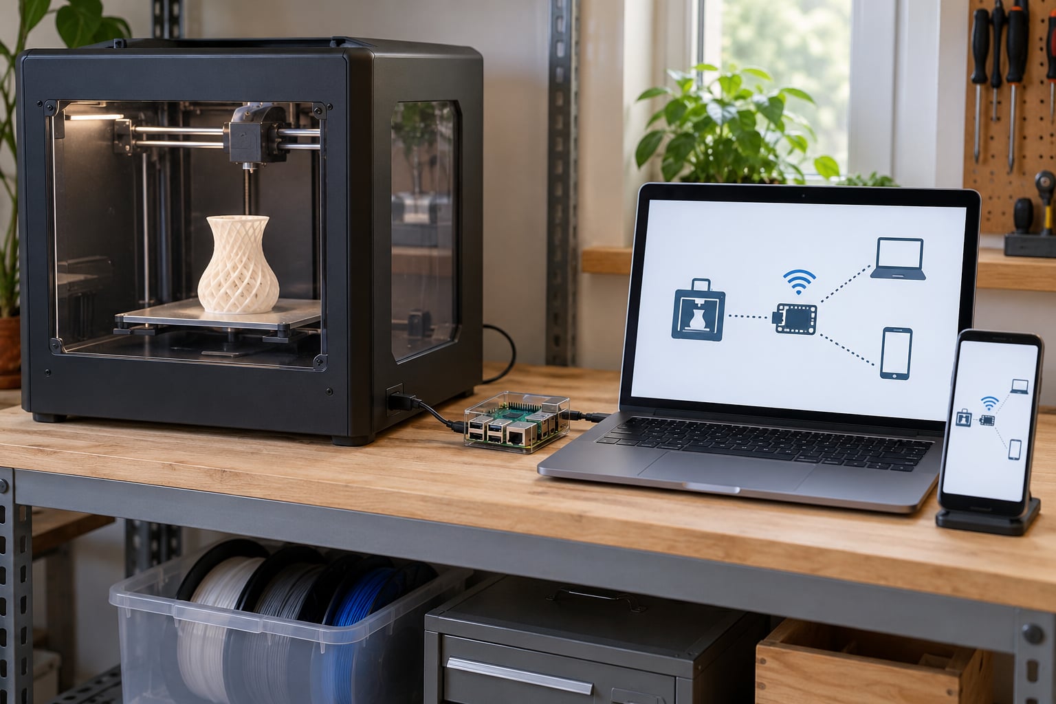 how to set up remote monitoring for a 3d printer