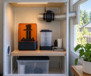 resin printer vented enclosure setup