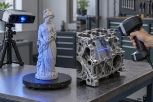 structured light vs laser 3d scanning