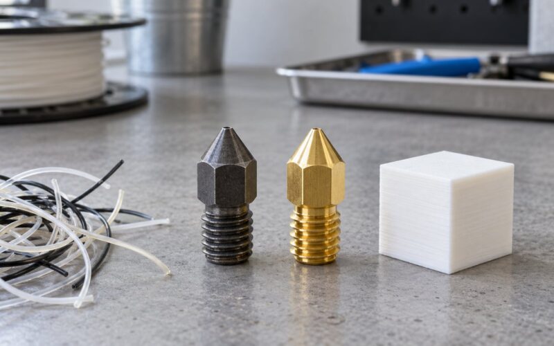 Hardened Steel vs Brass Nozzle Which to Use? (October 2026)