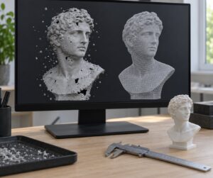 how to clean up a 3d scan mesh for printing
