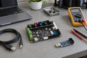 how to flash firmware on a 3d printer board
