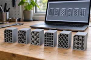 infill patterns compared for strength and print time