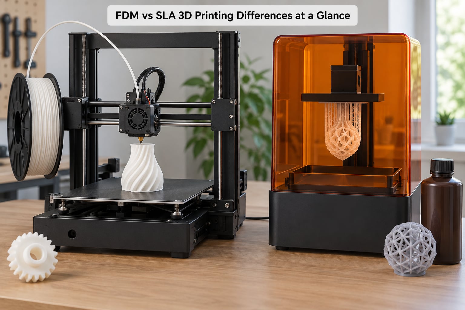 FDM vs SLA 3D Printing Differences at a Glance