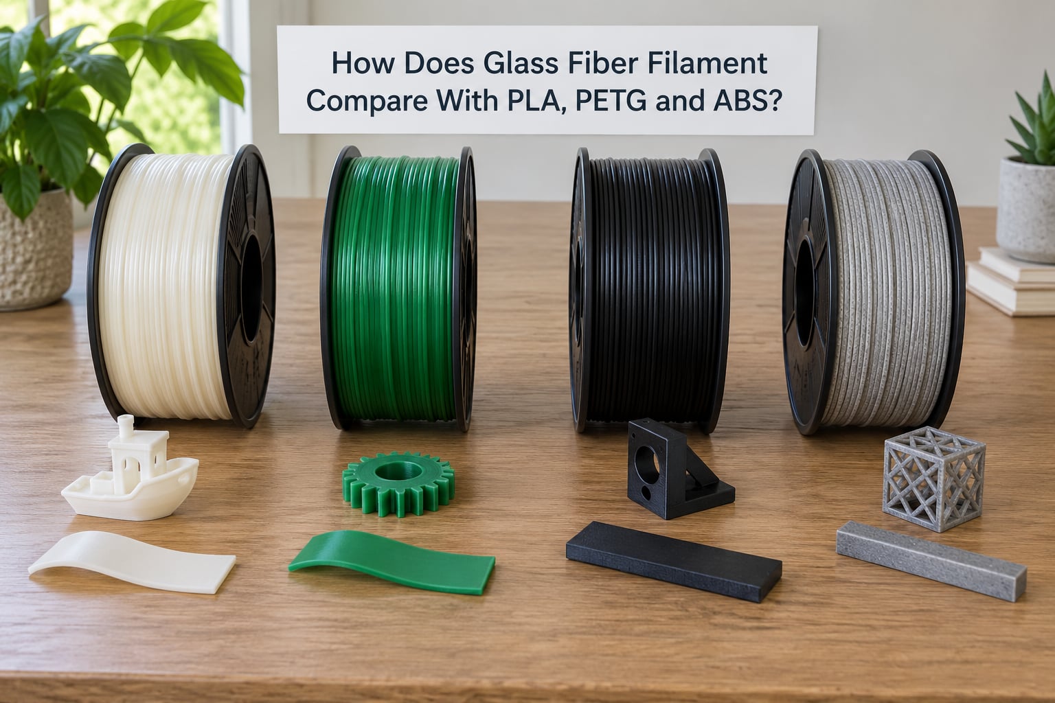 How Does Glass Fiber Filament Compare With PLA, PETG and ABS?