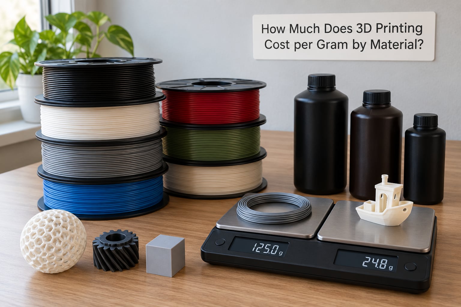 How Much Does 3D Printing Cost per Gram by Material?