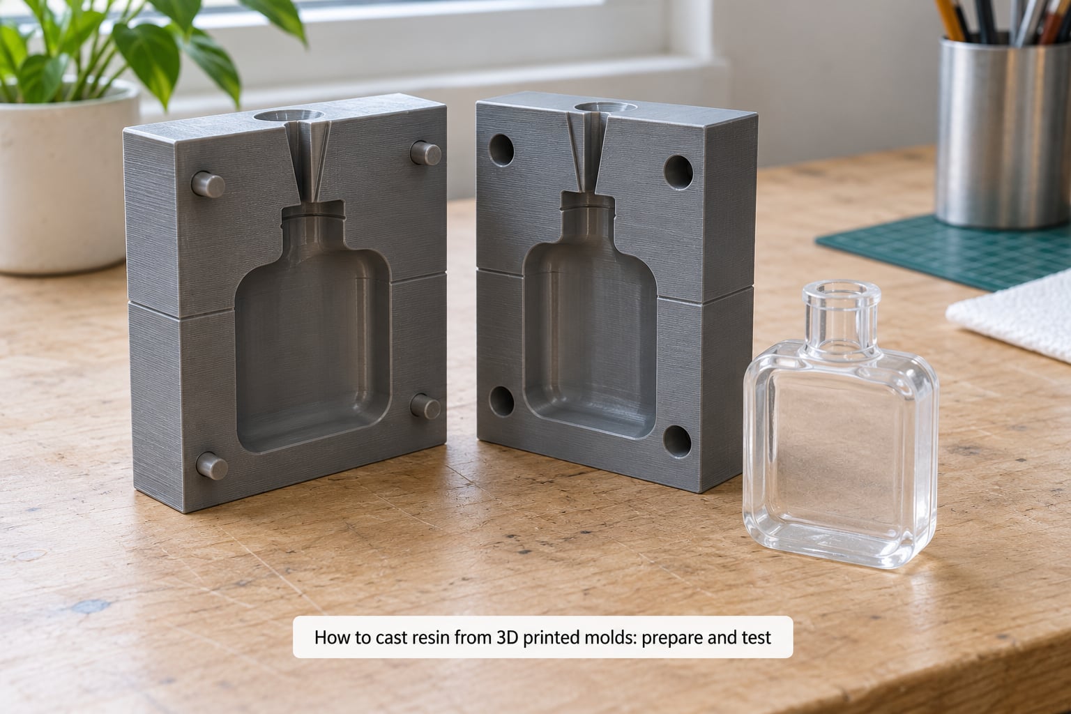 How to cast resin from 3D printed molds: prepare and test