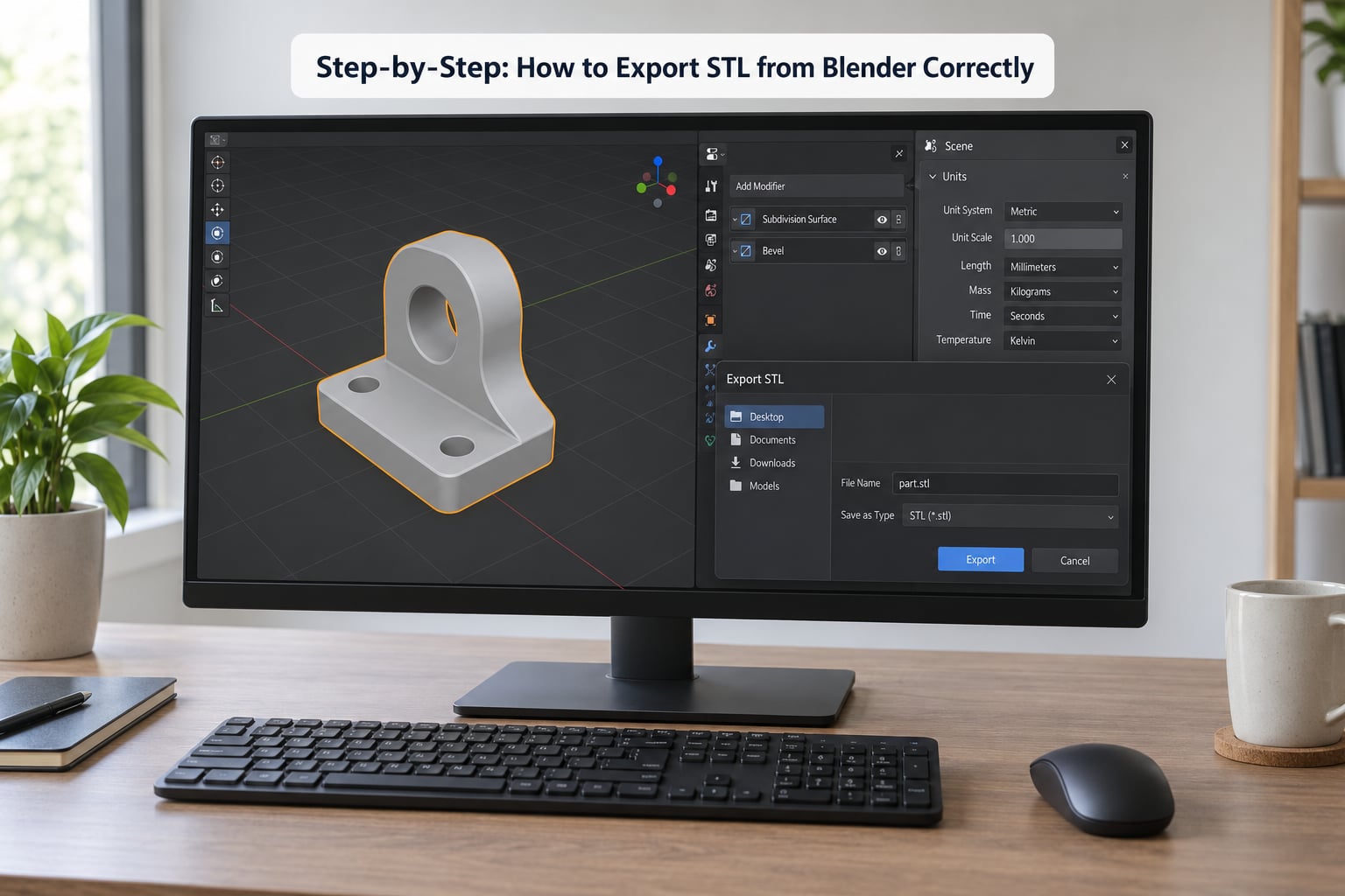 Step-by-Step: How to Export STL from Blender Correctly