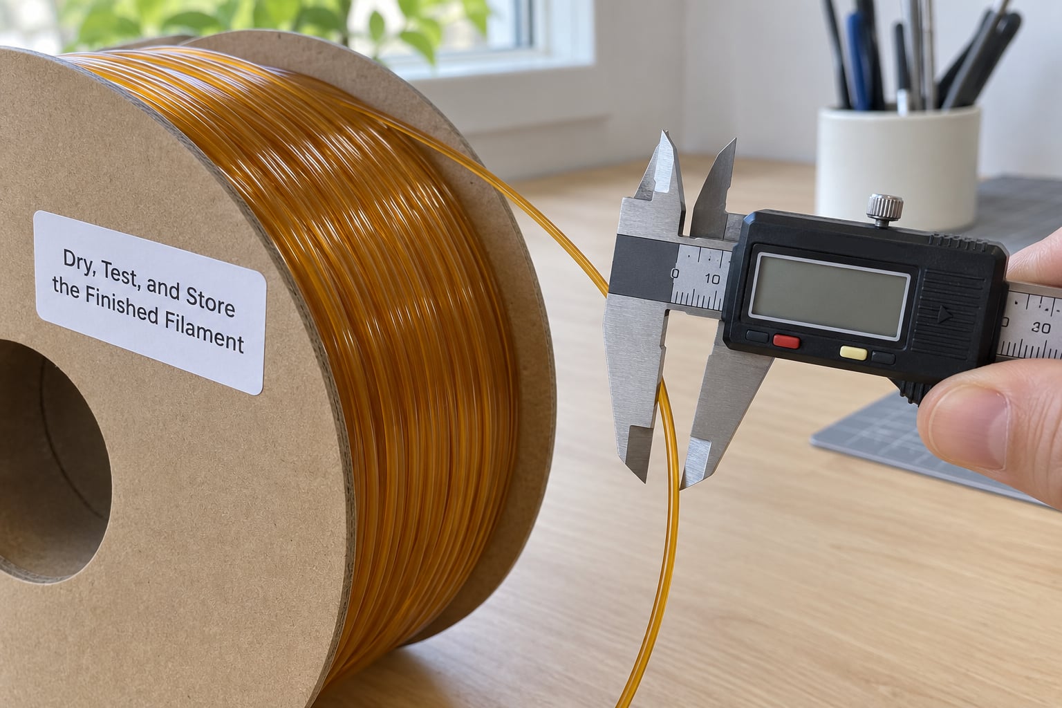 Dry, Test, and Store the Finished Filament