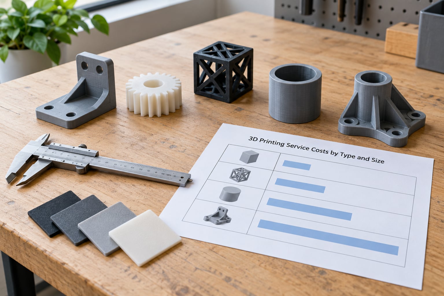 3D Printing Service Costs by Type and Size