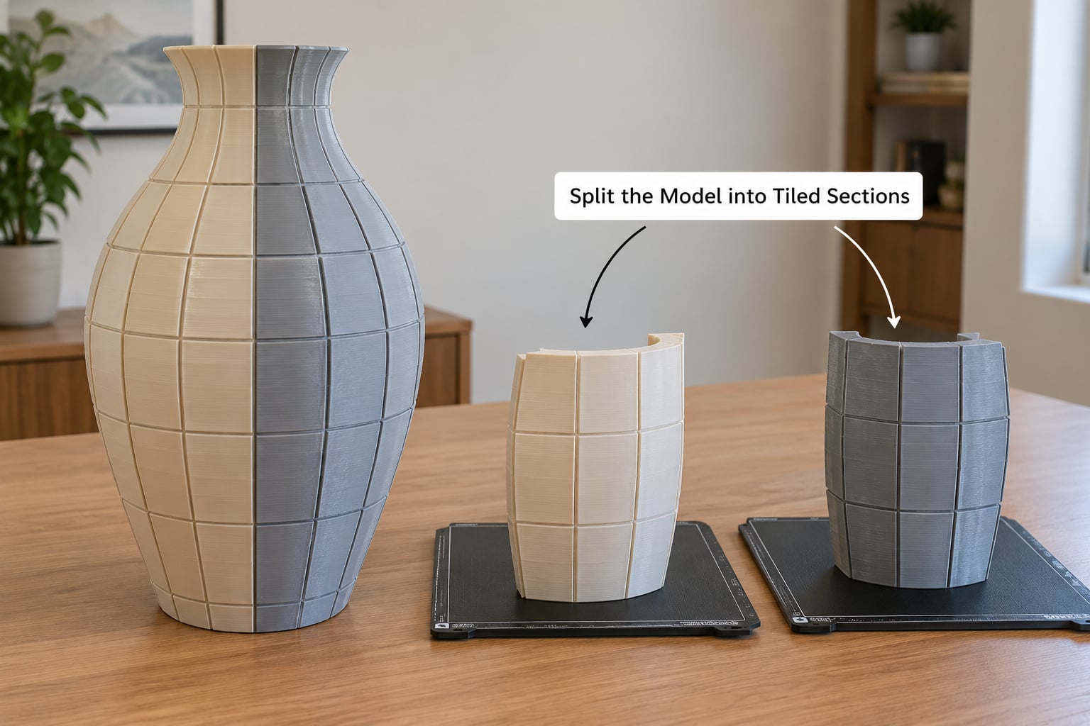 Split the Model into Tiled Sections