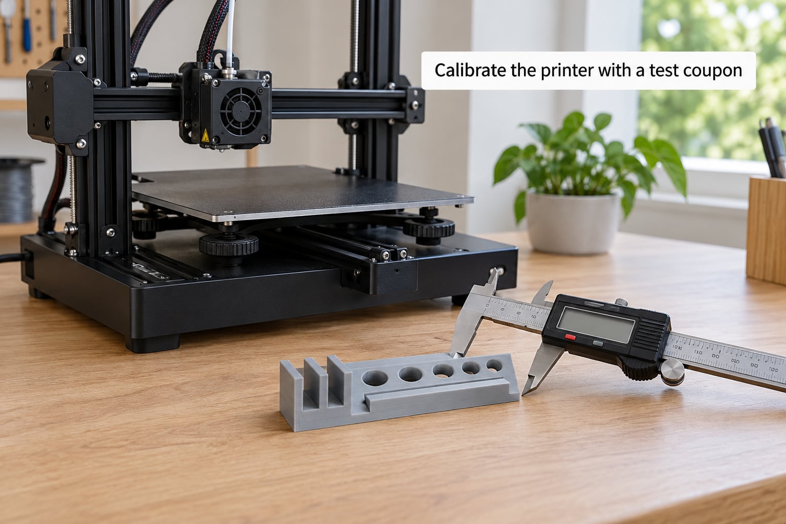 Calibrate the printer with a test coupon