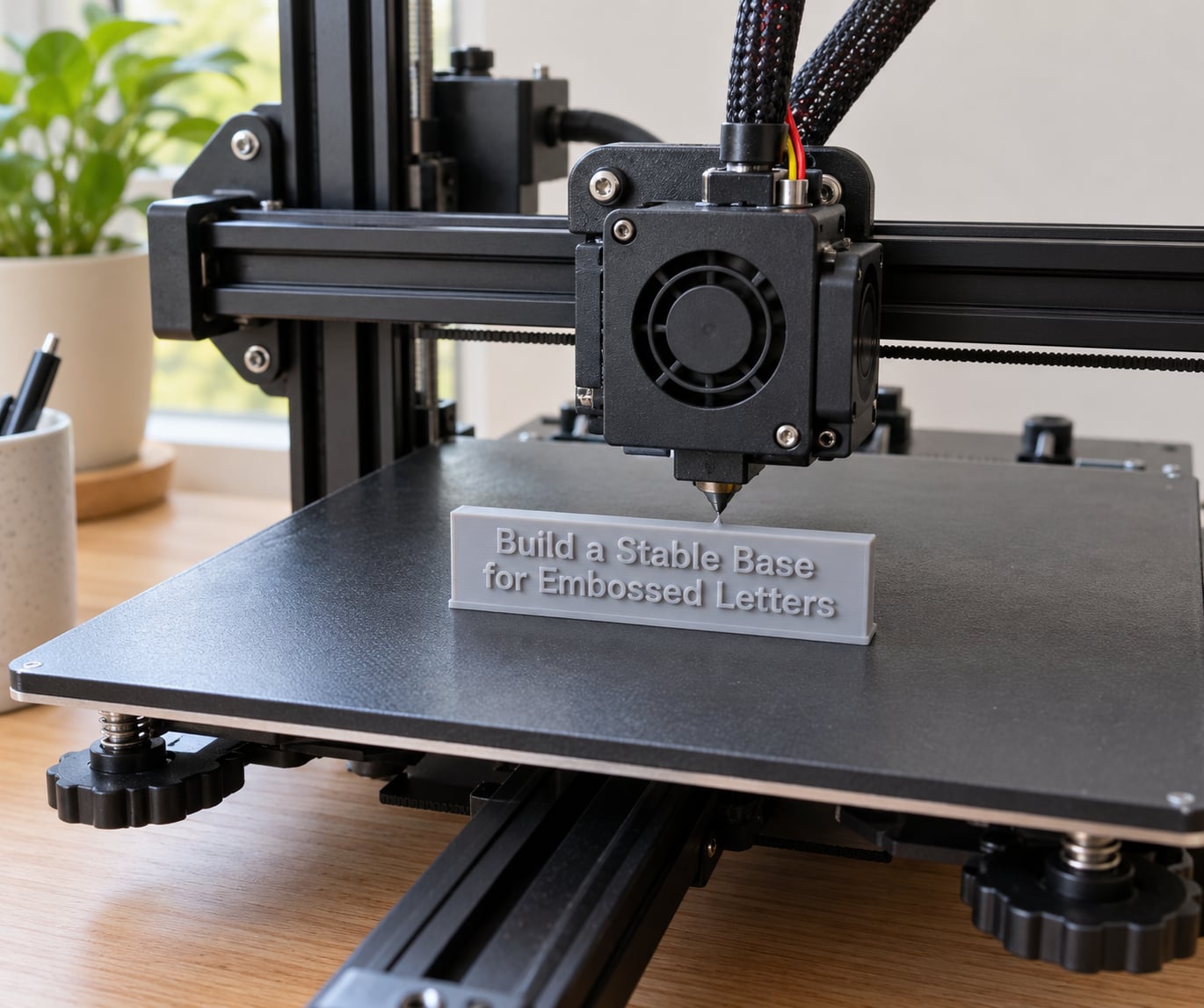 Build a Stable Base for Embossed Letters