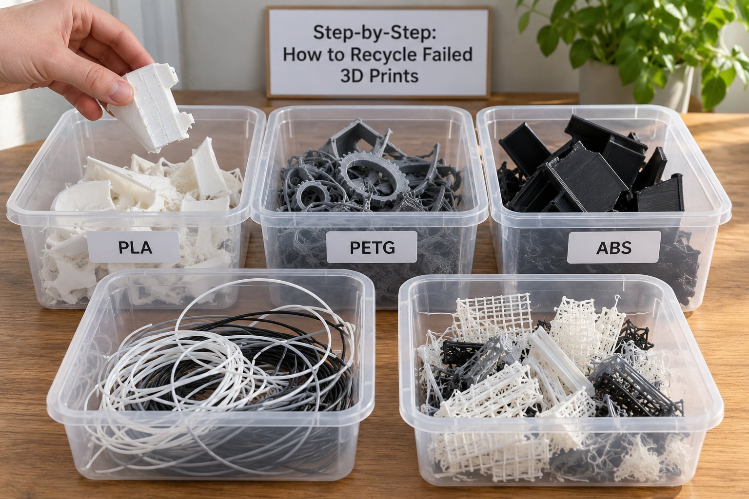 Step-by-Step: How to Recycle Failed 3D Prints