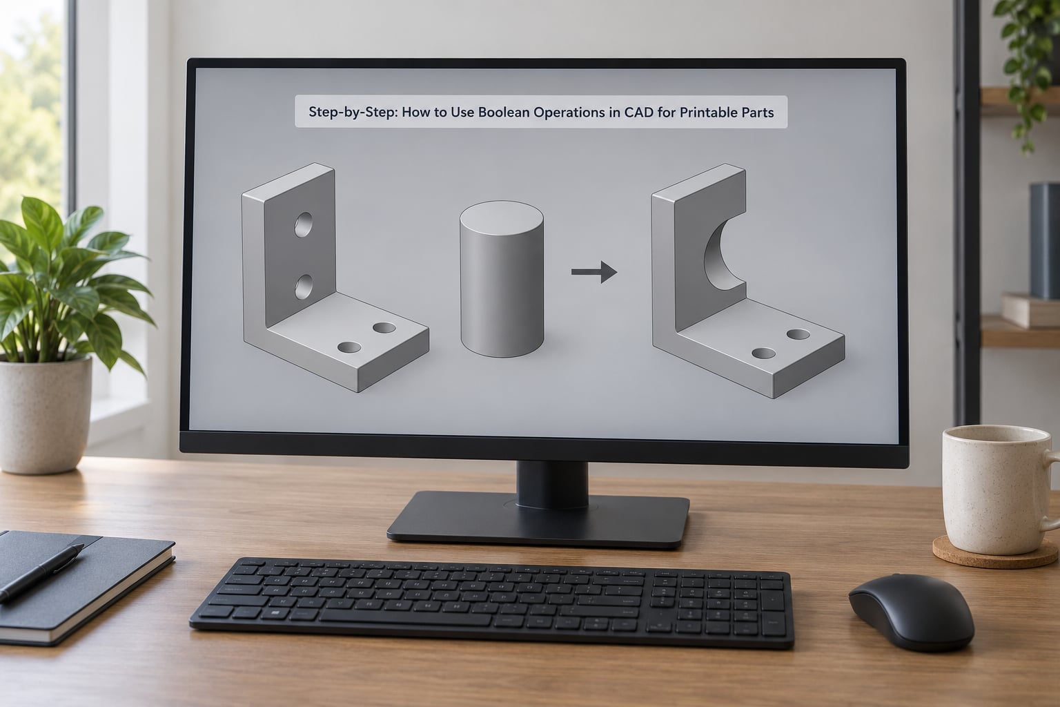 Step-by-Step: How to Use Boolean Operations in CAD for Printable Parts