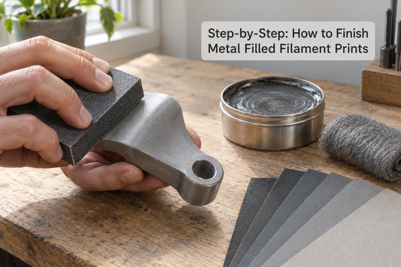 Step-by-Step: How to Finish Metal Filled Filament Prints